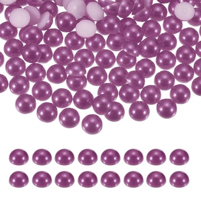 1300Pcs Half Pearl,4mm Plastic Half Flatback Pearls Cabochon(Dark Purple) - Image 1 of 4