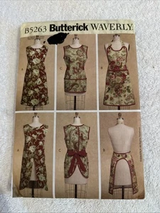 BUTTERICK #B5263 - LADIES WAVERLY ( 3 STYLE ) APRON PATTERN SM-LG - Picture 1 of 5