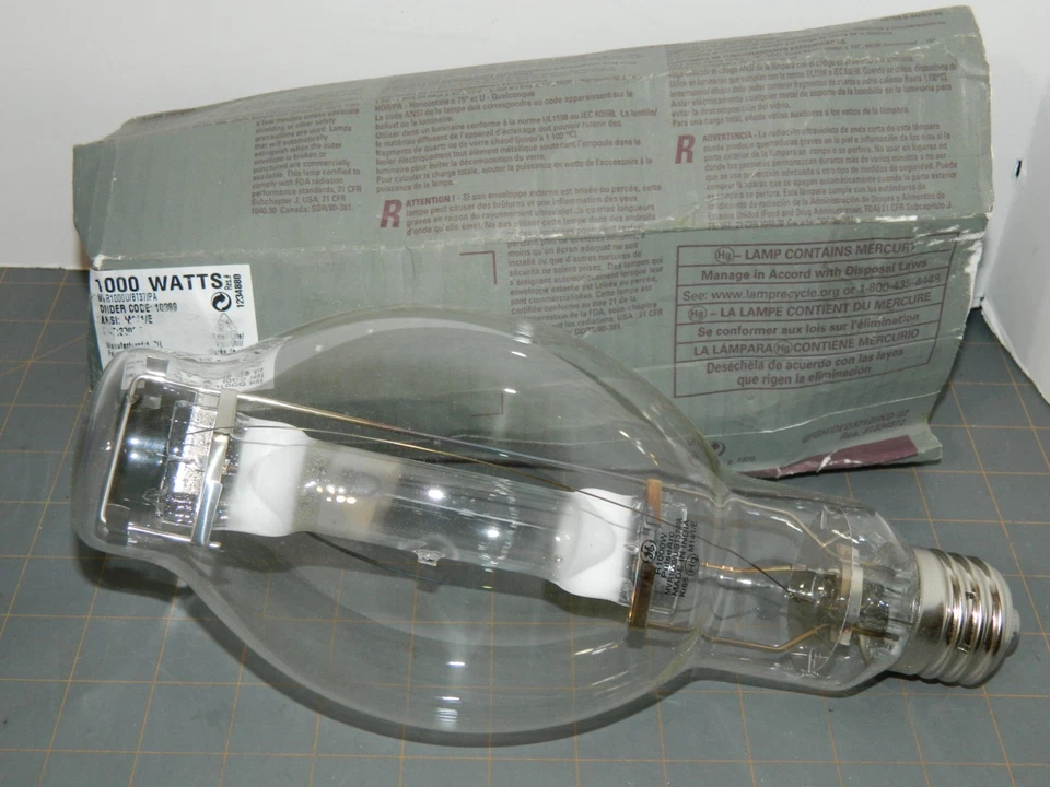 GE MVR1000/U/BT37/PA PulseArc Metal Halide 1000W Lamp Light Bulb M141/E - Image 1 of 4