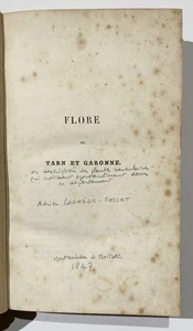 Lagreze-Fossat - Flore du Tarn et Garonne 1847 / Botanique Botanik - Picture 1 of 2