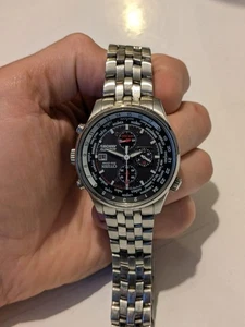 Reloj Pulsera Citizen Hombre Eco-drive Flechas Rojas Hora Mundial Cronógrafo CA0080-54E - Imagen 1 de 10