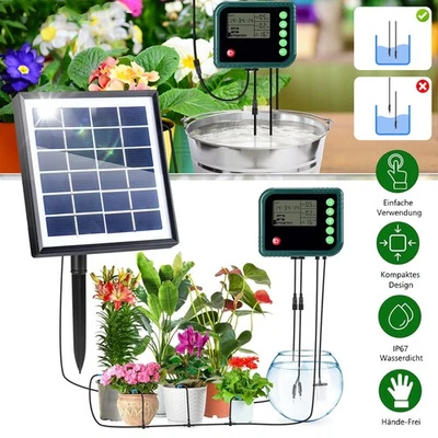 Solar Bewässerungssystem Tröpfchenbewässerung System Pflanzenbewässerung Set 15m - Bild 1 von 4