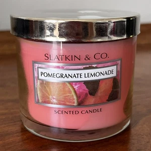 Unused Vtg. BATH & BODY WORKS Slatkin Pomegranate Lemonade Candle 4 Oz Signature - Picture 1 of 8