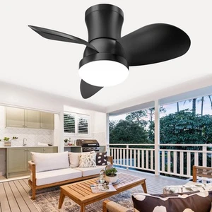 Ceiling Fans with Lights and Remote-Low Profile Ceiling Fan Flush Mount,Small... - Picture 1 of 7