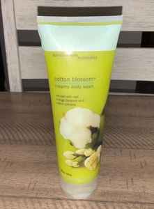 Bath and Body Works Cotton Blossom Creamy Body Wash Opened UNUSED *RARE* - Picture 1 of 2
