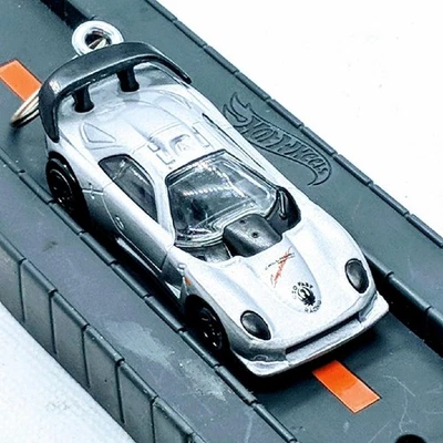Genuine Hot Wheels 1998 First Editions Silver Callaway C-7 Diecast Keychain Gift - Image 1 of 4