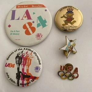 Lote De Colección De 5 Prendedores Juegos Olímpicos De Verano 1984 (23º) Los Ángeles - Imagen 1 de 11
