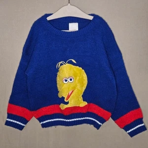 Vintage 1988 Sesame Street Big Bird Sweater Kids Size 4 - Picture 1 of 6