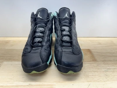 Nike Air Jordan 13 Retro GS Black Mint Foam Teal Croc Texture 884129-030 Size 6Y - Image 1 of 4