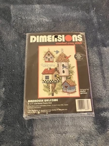 Dimensiones Contadas Punto de Cruz Pajarera Bienvenida 5x7 Nuevo - Imagen 1 de 2