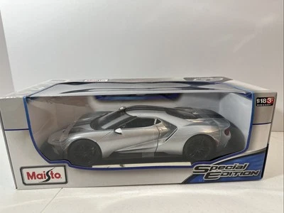 Ford GT 2017 edición especial Maisto gris metálico - fundido a presión 1:18 nuevo en caja Foto 1 de 4