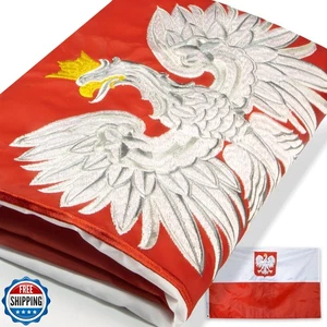Bandiera Anley EverStrong Serie Polonia State Ensign 3x5 piedi resistente - Embroi - Foto 1 di 5