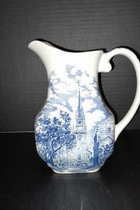 Vintage Liberty Blue Krug "The Old North Church" Staffordshire England 32 oz - Bild 1 von 5