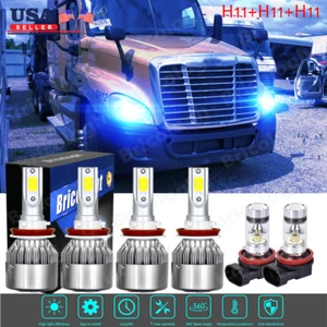 For Freightliner Cascadia 2008-2017 Combo 6x CSP LED Headlights +Fog Light Bulbs - Picture 1 of 11