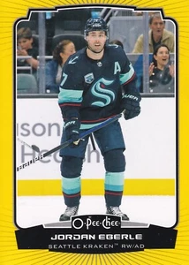 2022-23 UD O-Pee-Chee Jordan Eberle #23 - Yellow Border - Seattle Kraken - Picture 1 of 2