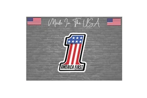 America First Trump 2024 Sticker Decal America First USA Flag MAGA President 4" - Picture 1 of 1