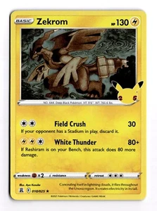Zekrom 010/025 Celebrazioni Holo Foil 2021 Collezione Pokemon TCG Card LP/NM - Foto 1 di 2