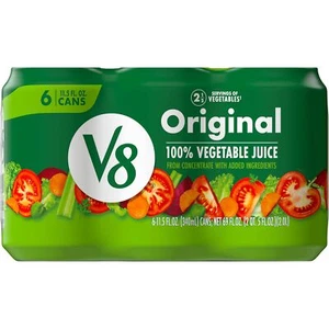 V8 Original 100% Vegetable Juice 11.5 fl oz Can 6 Pack - Picture 1 of 4