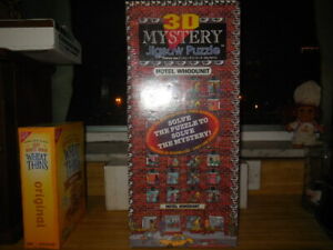 1 lg  3d mystery jigsaw puzzle hotel whodunit/new never opened