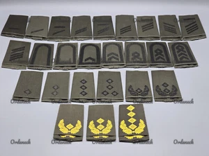 BUNDESWEHR DIENSTGRADABZEICHEN - HEER - RANGSCHLAUFEN SCHWARZ AUF OLIV - BW BUND - Bild 1 von 51
