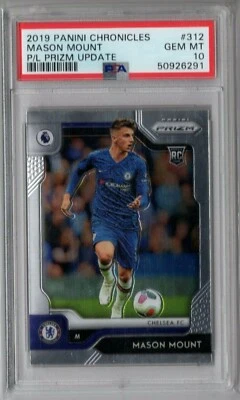 Mason Mount 2019-20 Chronicles EPL Prizm Update #312 Rookie RC PSA 10 Man United - Image 1 of 2