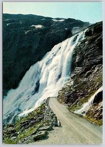 Postcard Norge Norway Romsdal Stigfoss fall by Trollstigen - Picture 1 of 2