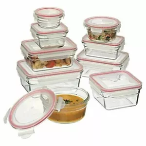 Glasslock Tempered Glass Oven Safe Container Set W/ Lid Oven 9pc - 28060 - Picture 1 of 1