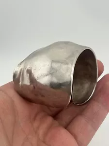 Modernist One Of The Kind Sterling Silver 925 Cuff Bracelet SIGNED - Picture 1 of 24