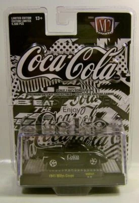 1941 '41 WILLYS COUPE BLACK NMD01 COCA-COLA COKE M2 MACHINES DIECAST 2021 - Image 1 of 3