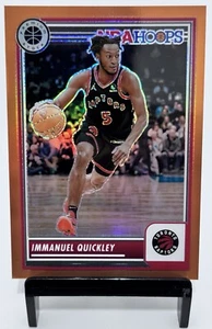 2023-24 NBA Hoops Premium Immanuel Quickley /299 Orange Prizm #105 Raptors - Picture 1 of 2