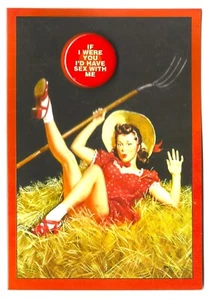 Valentine's Day Greeting Card Humorous Keepsake Sexy Love Badge Happy Valentines - Picture 1 of 5