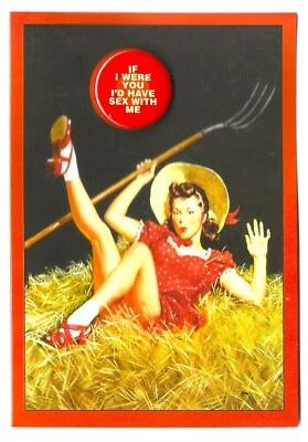 Valentine's Day Greeting Card Humorous Keepsake Sexy Love Badge Happy Valentines - Image 1 of 4