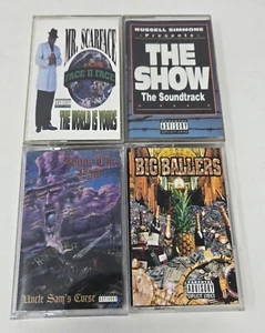 Hip Hop Rap 4 Cassette Lot Scarface The Show Soundtrack Above the Law Big Baller - Imagen 1 de 10