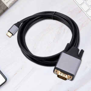 USB-C Cable Converter USB 3.1 Type-C To VGA Adapter 10Gbps for MacBook Projector - Zdjęcie 1 z 10