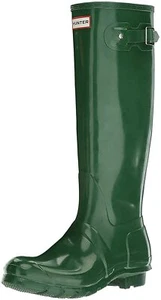 HUNTER Original Tall Rain Boots Hunter Green Gloss New - Picture 1 of 7