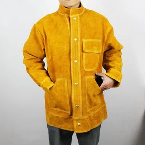 Summer welding jacket shirts Flame retardant welders leather clothing - Picture 1 of 7
