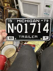1979 Michigan Trailer License Plate N-01714 - Picture 1 of 18