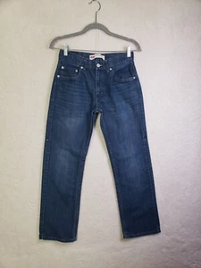Levis 505 Boys Jeans 16R Blue Cotton Blend Straight leg Classic Fit Denim 28x28 - Picture 1 of 21