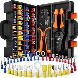 SOMELINE® Kit di Utensili per Crimpatura Terminali a Filo Isolati, Set di Utensili per Crimpatura con 39 - Foto 1 di 8