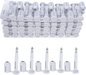 Sello de perno 50 piezas para contenedores de carga y remolques de camiones alta seguridad blanco - Imagen 1 de 10