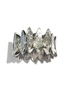 Vintage 14K Weißgold Diamant Bandring - Bild 1 von 8