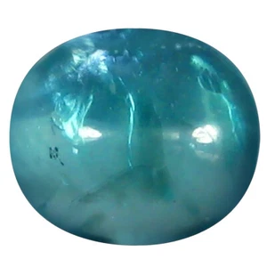 1.31 ct Oval Cabochon Shape (7 x 6 mm) Brazilian Paraiba Blue Apatite Gemstone - Bild 1 von 1
