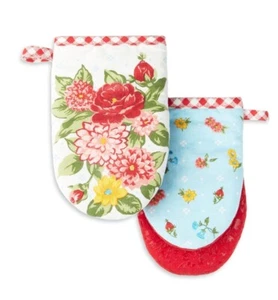 The Pioneer Woman Sweet Rose Mini Mitt Set, 2 Stück Mehrfarbig, 5,5" Breite x 8" Länge - Bild 1 von 7