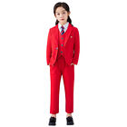 4Piece Girls Boy's Formal Suits Jacket+Vest+Pants+Tie Kids Tuxedos Slim Fit Suit