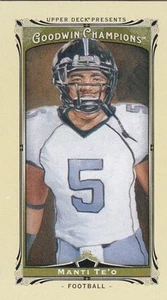 NOTRE DAME FIGHTING IRISH MANTI TE'O 2013 UPPER DECK GOODWIN CHAMPIONS MINI #36 - Picture 1 of 1