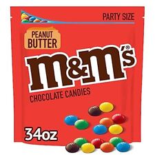 M&M'S Peanut Butter Milk Chocolate Candy Party Size 34 oz Bag
