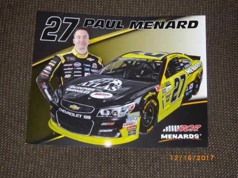 2017 PAUL MENARD #27 ATLAS DESIGNER SHINGLES NASCAR POSTCARD Cover