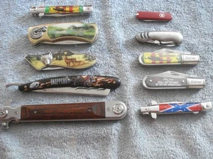 LOT OF 14 COLLECTIBLE FOLDING KNIVES (BARLOW, VICTORINOX, RIDGE RUNNER & MORE)) - Picture 1 of 10