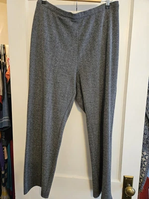 Drapers & Damon’s PL Gray elastic waist straight leg herringbone dress pants - Image 1 of 4