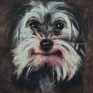 The Mountain Yorkshire Terrier Hund T-Shirt Herren Größe Medium braun Batik 2011 - Bild 1 von 6
